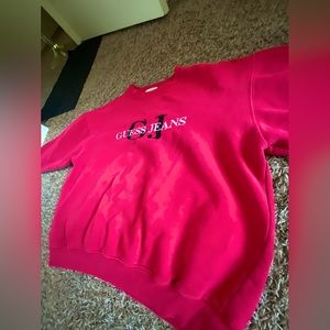 Dark reddish sweatshirt